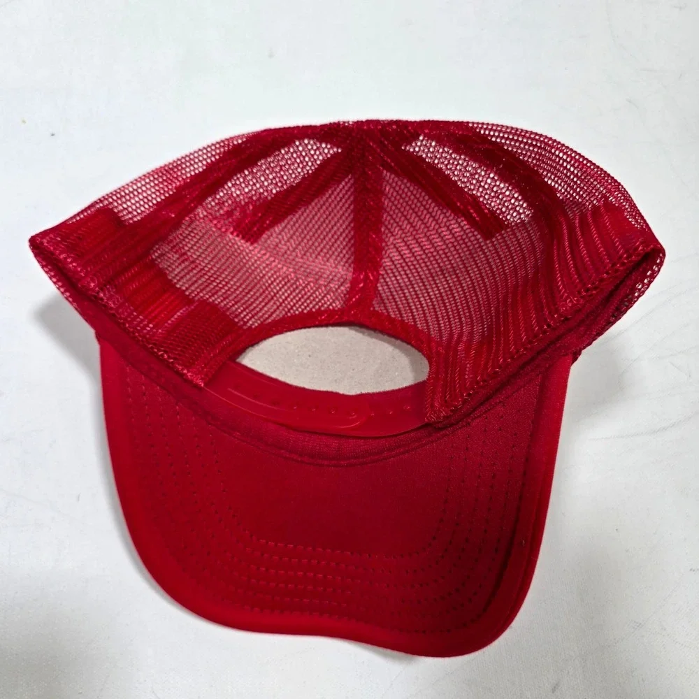 Port Sandz Trucker Hat Red Lake Tahoe Mountain Patch Mesh Snapback Cap Camping